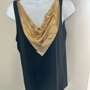 Michael Kors Black Top with Gold Accent
